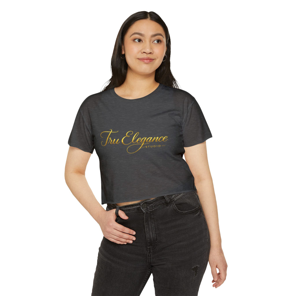 Tru Elegance Crop Top — Women's Festival Graphic Tee