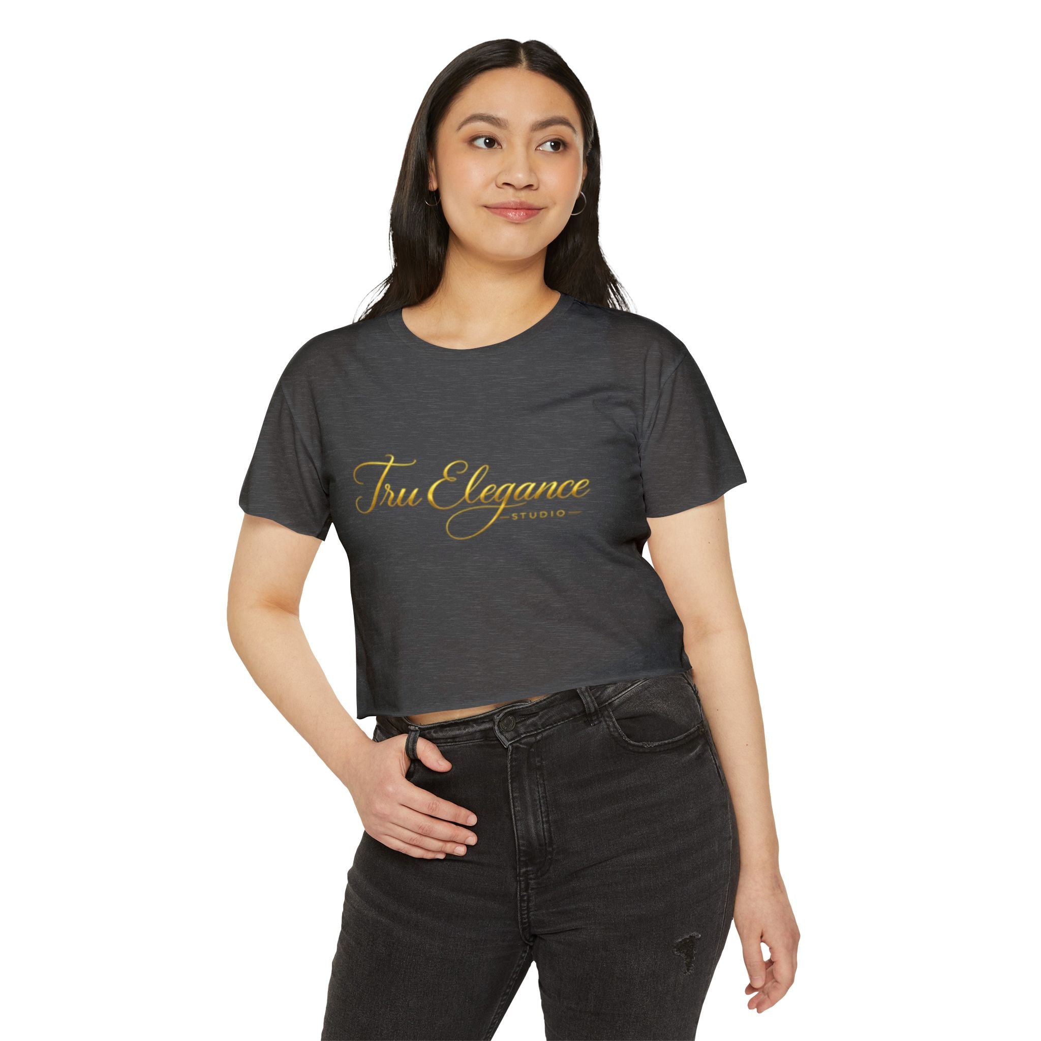 Tru Elegance Crop Top — Women's Festival Graphic Tee