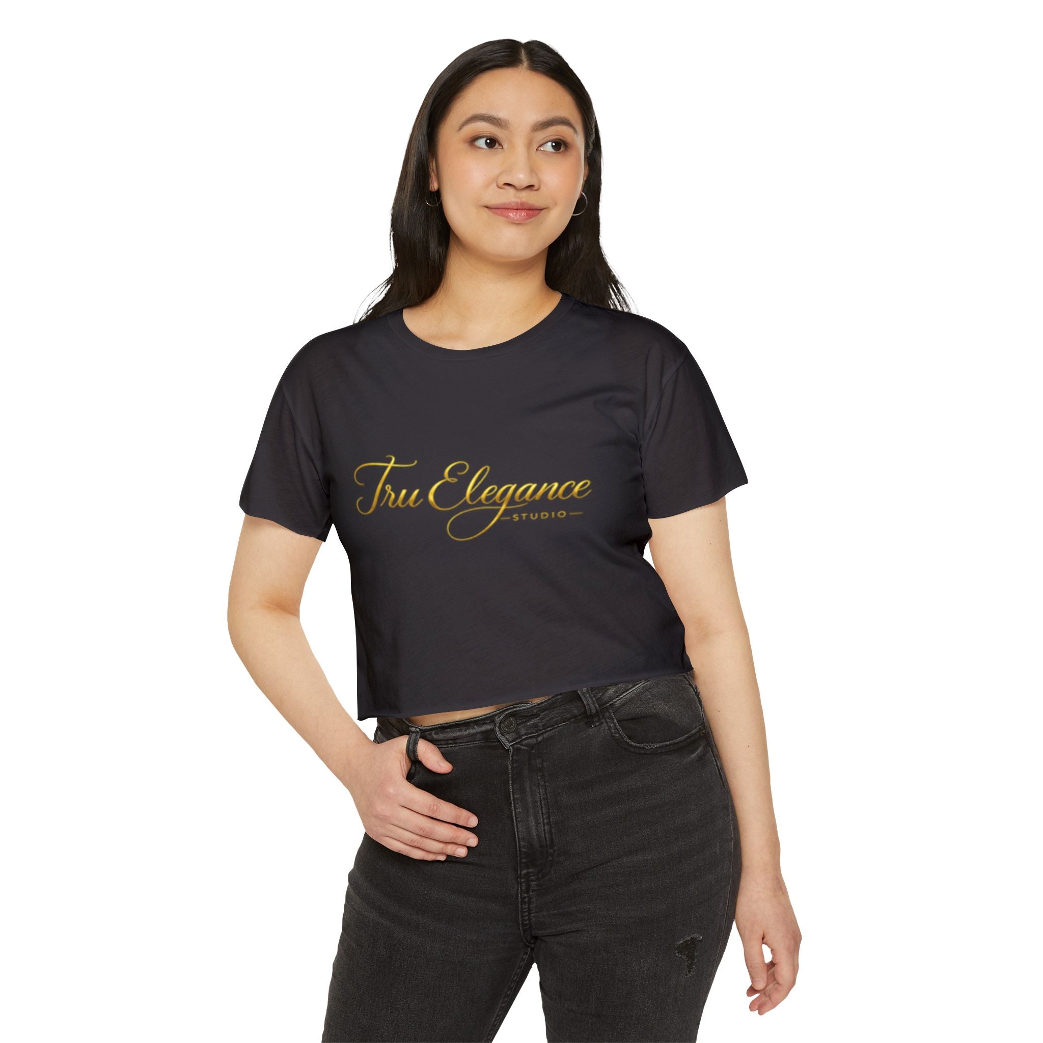 Tru Elegance Crop Top — Women's Festival Graphic Tee