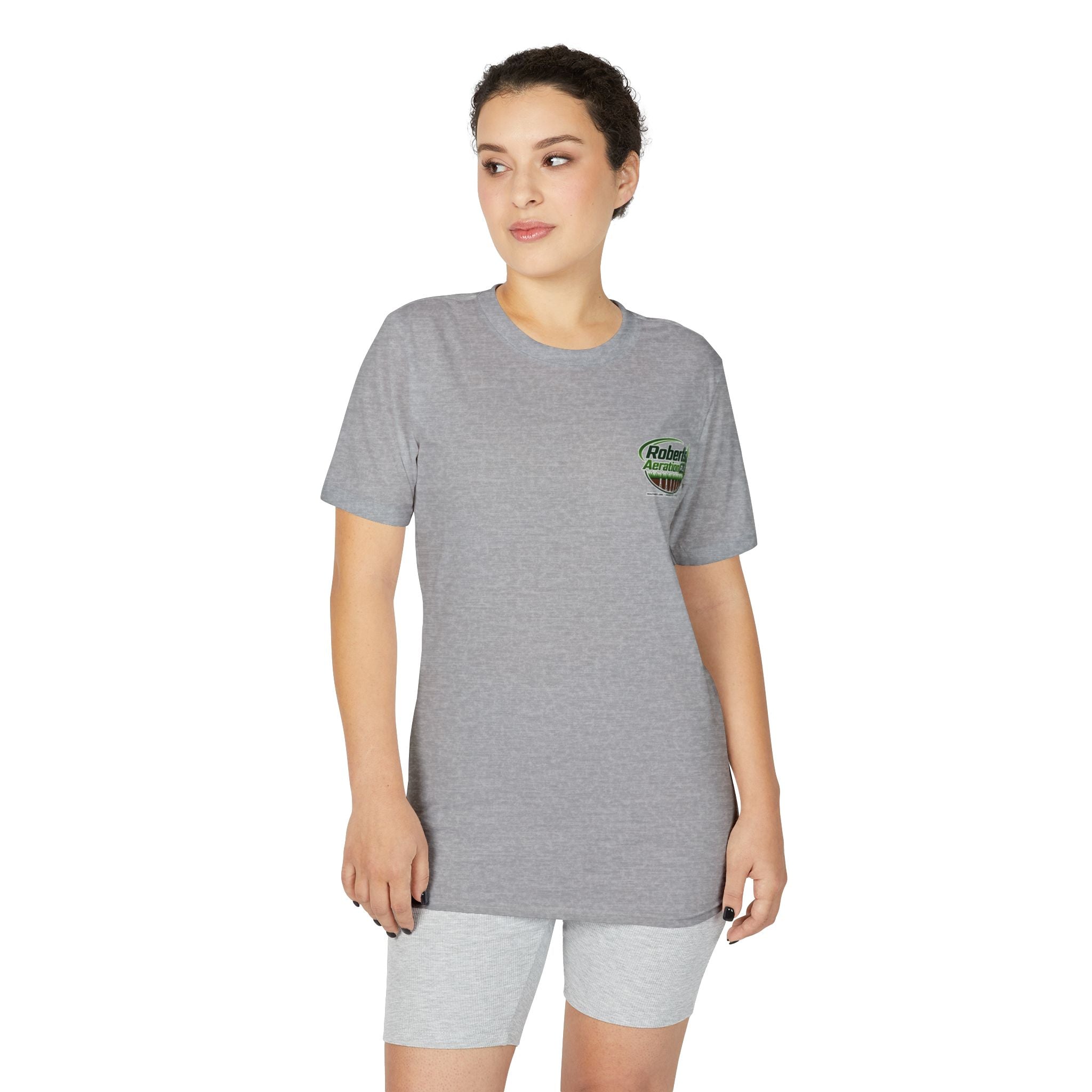Roberts Aeration Plus Performance T‑Shirt — Lawn Care Logo Tee
