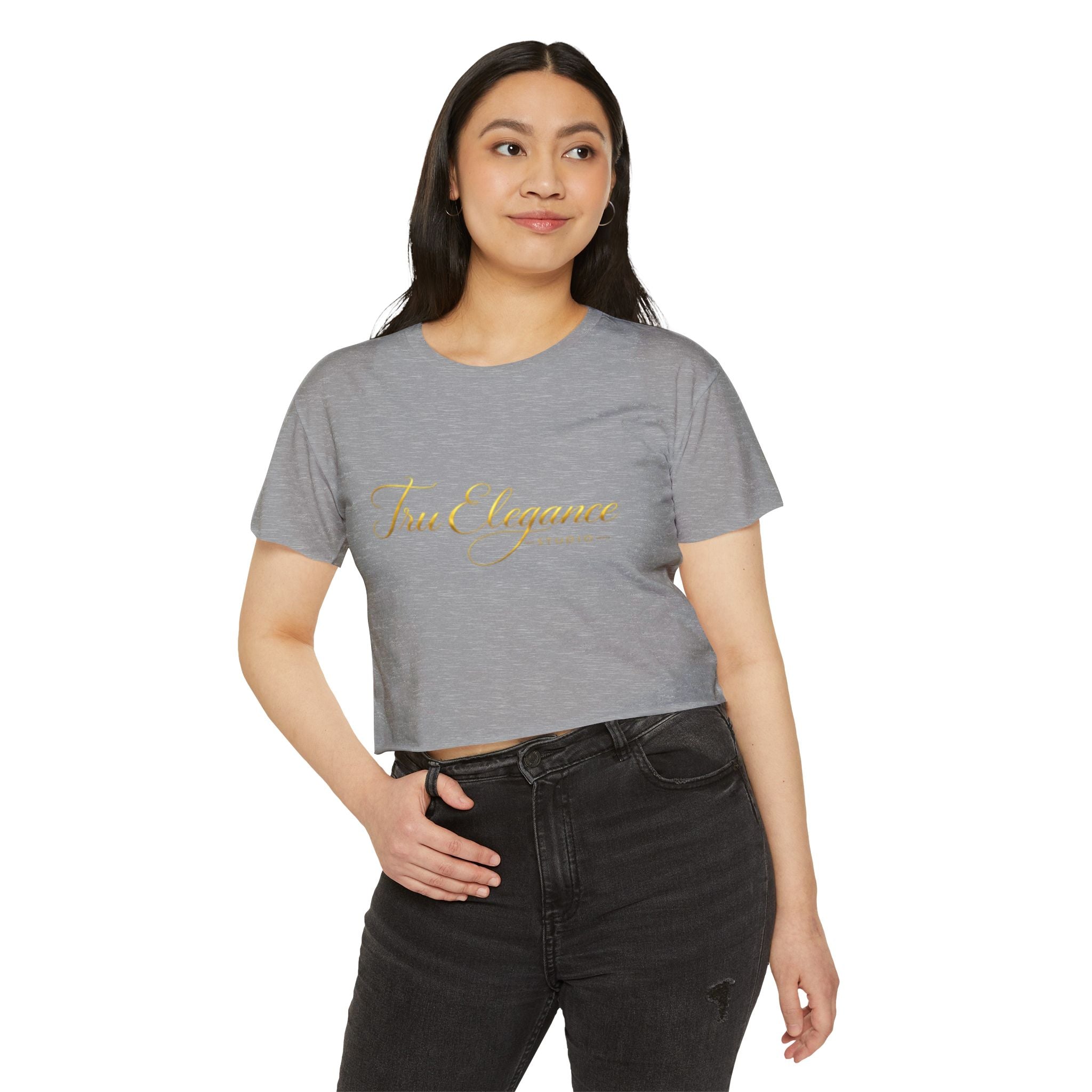Tru Elegance Crop Top — Women's Festival Graphic Tee
